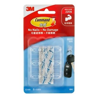 無痕™ 透明迷你掛鈎 
