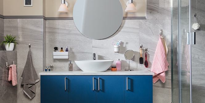 浴室配有3M的浴室掛鈎等產品