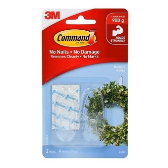 無痕™ 透明中型掛鈎 
